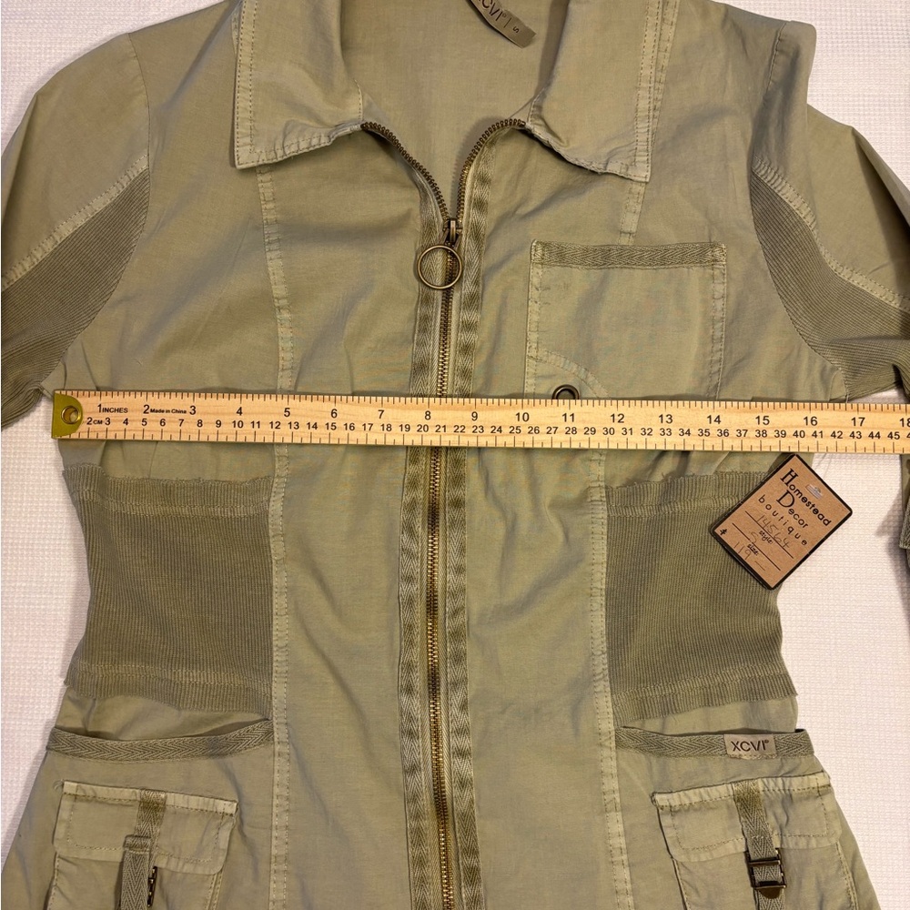 XCVI Olive Green Utility Jacket with Pockets - Picture 4 of 8